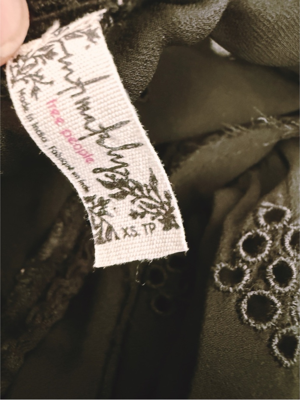 Free People Intimately Black Eyes For You Trapeze Sheer Babydoll Dress, Size XS - Picture 11 of 13